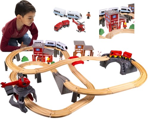 Pista treno legno trenino - e,