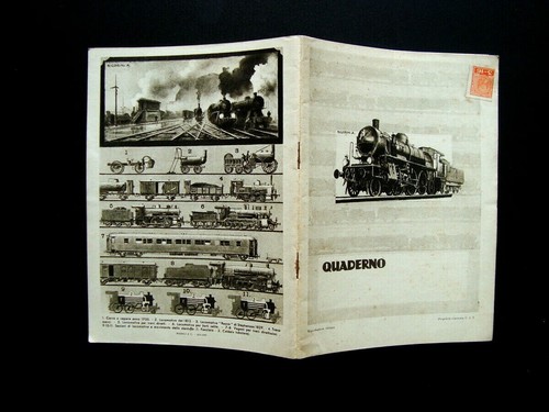 Quaderno scuola 1940 ferrovie - ,