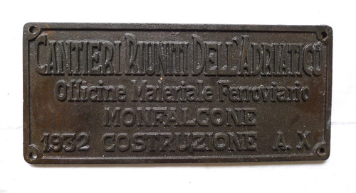 Vecchia targa treno - vecchia,
