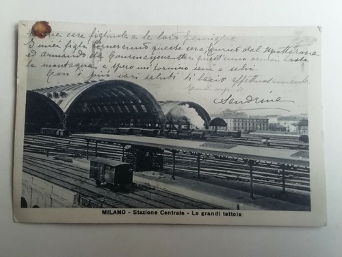 Cartolina milano stazione - cartolina,