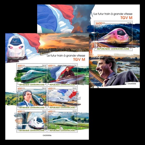 Francobolli tgv future trains - tgv,